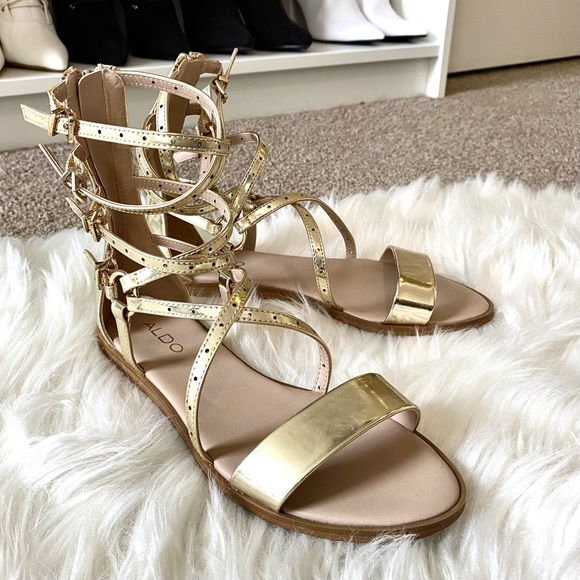Aldo Shoes - Aldo Gold Gladiator Sandals